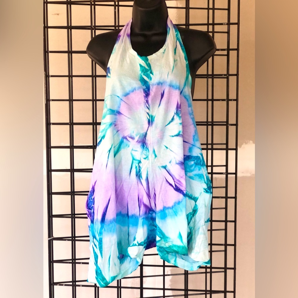 NWT  Tie Dye Cotton Blend Romper